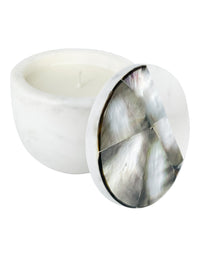 Grey Mother of Pearl Lavender Candle